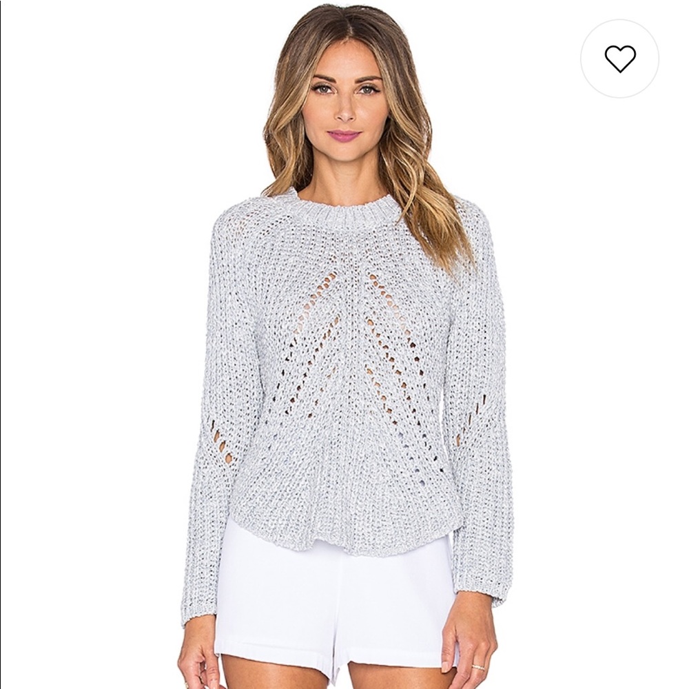 J.O.A Asymmetrical Hem Sweater in Cream